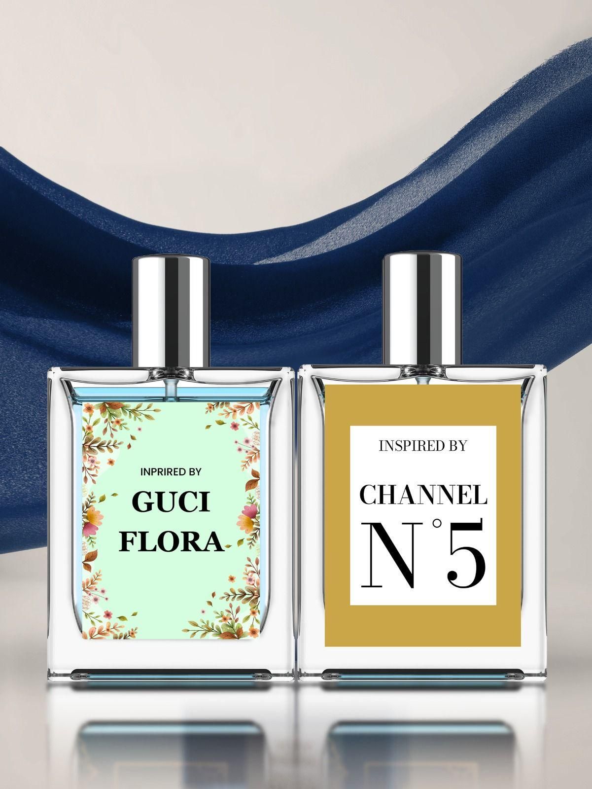 Aroma7 Perfume Pack: Inspired by Gucci Flora & Chanel N5 Eau De Parfum (50ml Pack of 2)
