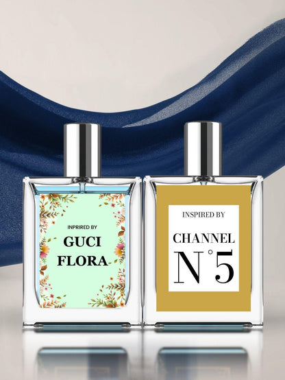 Aroma7 Perfume Pack: Inspired by Gucci Flora & Chanel N5 Eau De Parfum
